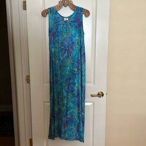 Hand crafted Batik textile maxi column dress